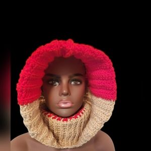 Crochet Turtleneck Hoodie